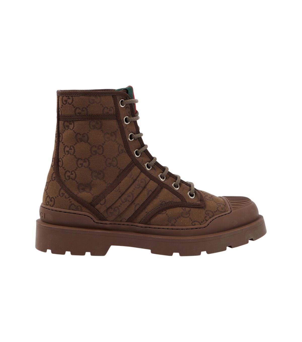 Gucci GG canvas and suede lace-up boots Gucci