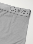CALVIN KLEIN UNDERWEAR - Stretch Modal and Cotton-Blend Boxer Briefs - Gray