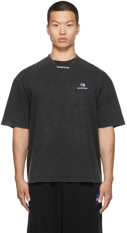 Photo: Balenciaga Medium-Fit Sporty B T-Shirt