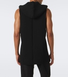 Rick Owens Hooded ribbed-knit virgin wool tank top