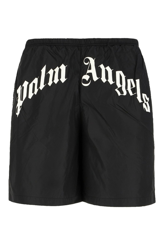Photo: Palm Angels Black Nylon Swimming Shorts
