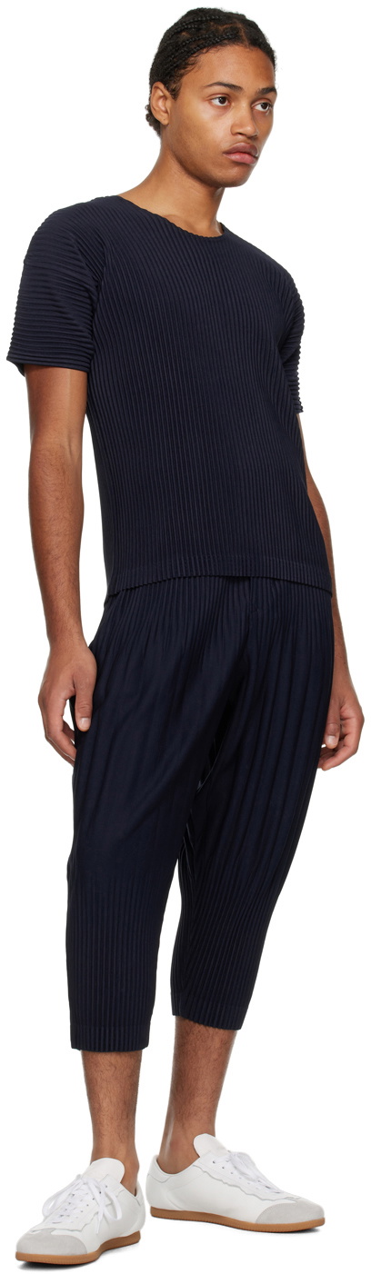 HOMME PLISSÉ ISSEY MIYAKE Navy Basics Trousers Homme Plisse Issey