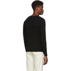 Ralph Lauren Purple Label Black Cable Knit Cashmere Sweater