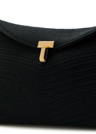 Toteme T-lock Woven Clutch - Black - One Size