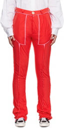 Edward Cuming Red & Pink Raw Edge Lounge Pants