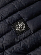 Stone Island - Channel Logo-Appliquéd Quilted Shell Down Jacket - Blue