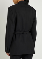 Armarium Armida Belted Wool Blazer Black