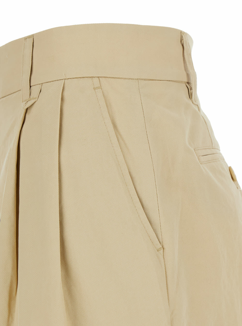 パンツ Dunst Beige Wide Leg Tailoring Pants in Cotton Blend Woman Dunst Beige Wide Leg Tailoring Pants In Cotton Blend Woman