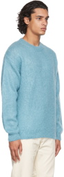 AURALEE Blue Super Kid Sweater
