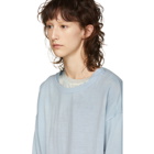 Chimala Blue Big Boatneck Wool T-Shirt