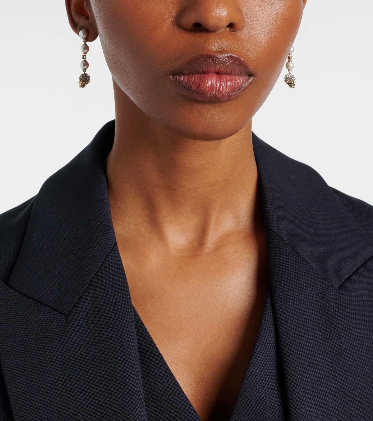 McQueen Crystal-embellished drop earrings