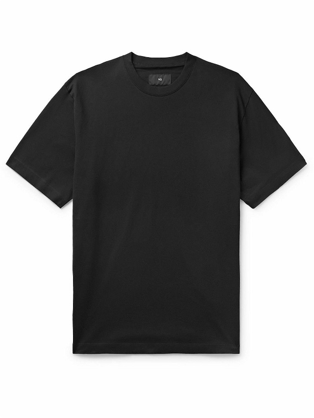Photo: Y-3 - Logo-Appliquéd Cotton-Jersey T-Shirt - Black