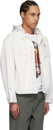 AAPE by A Bathing Ape White 'AAPE Now' Light Weight Denim Jacket
