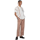 Bode Burgundy Broad Stripe Moire Trousers