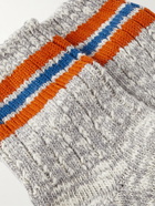 Thunders Love - Ribbed Striped Cotton-Blend Socks