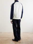 Polo Ralph Lauren - Wimbledon Logo-Embroidered Cotton-Blend Piqué Zip-Up Sweatshirt - White