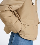 Loewe Padded shearling-trimmed cotton-blend jacket