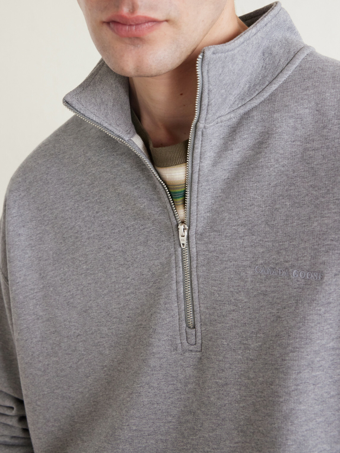 Canada Goose - Rove Half-Zip Cotton-Jersey Sweater - Gray