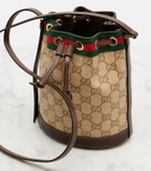 Gucci Web Stripe Mini GG canvas bucket bag