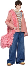 ERL Pink Faux-Fur Messenger Bag