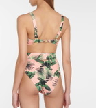 Alexandra Miro Clara palm-print bikini top