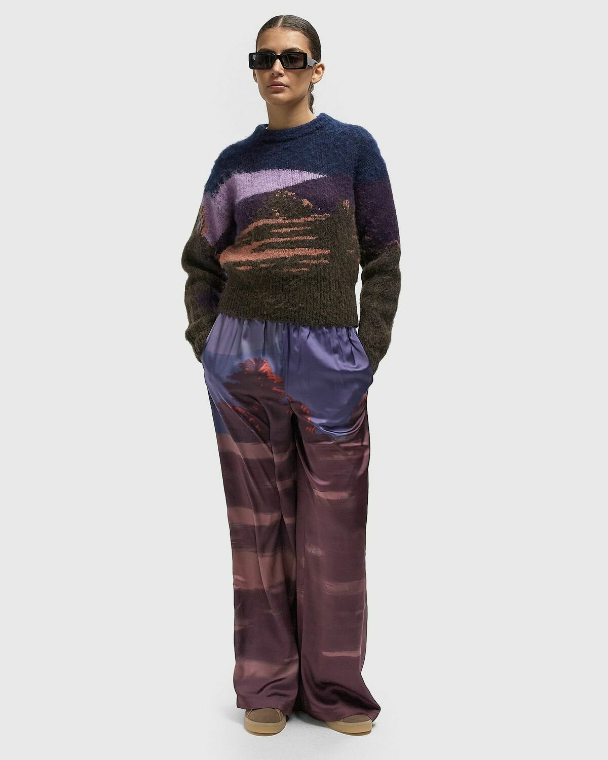 Lacoste KNIT SWEAT Multi-color Womens Pullover