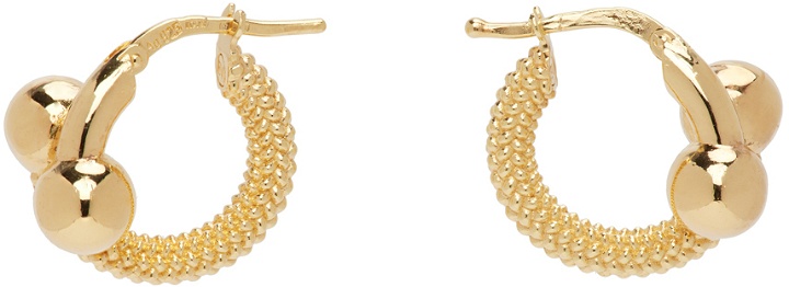 Photo: Bottega Veneta Gold Intreccio Hoop Earrings