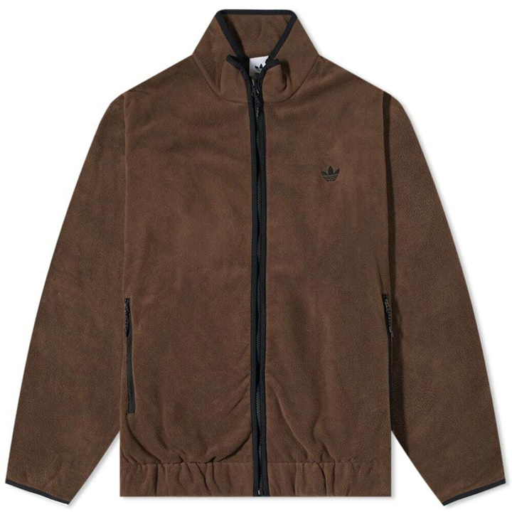 Photo: Adidas Men's Skate Sherpa Fleece in Brown/Black