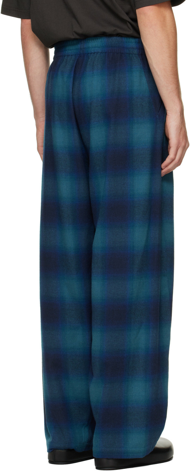 We11done Blue Flannel Lounge Pants