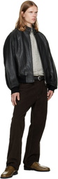 Studio Nicholson Black Over Leather Jacket