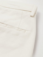 Thom Sweeney - Straight-Leg Pleated Stretch-Cotton Twill Trousers - Neutrals