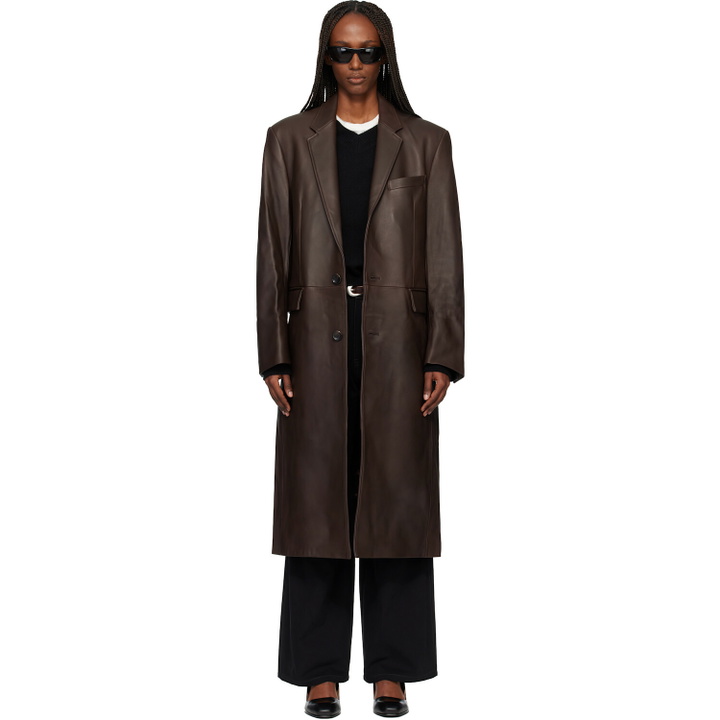 Photo: TONYWACK Brown Naked Single Lamb Leather Coat