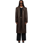 TONYWACK Brown Naked Single Lamb Leather Coat