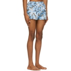 Marni Blue Brushed Daisy Print Swim Shorts