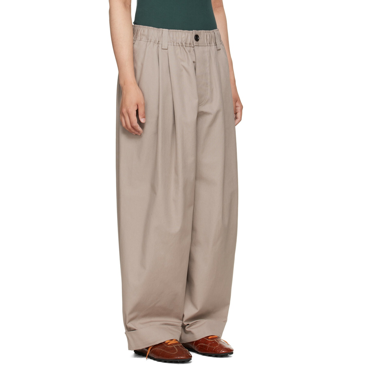 Marni Gray Pleated Trousers
