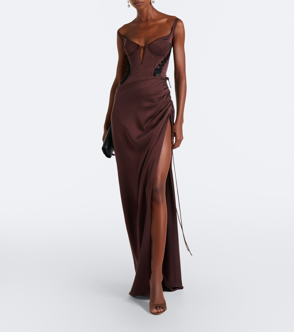 Maria Lucia Hohan Ruched corset gown