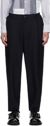 Comme des Garçons Homme Deux Navy Wool Kersey Trousers