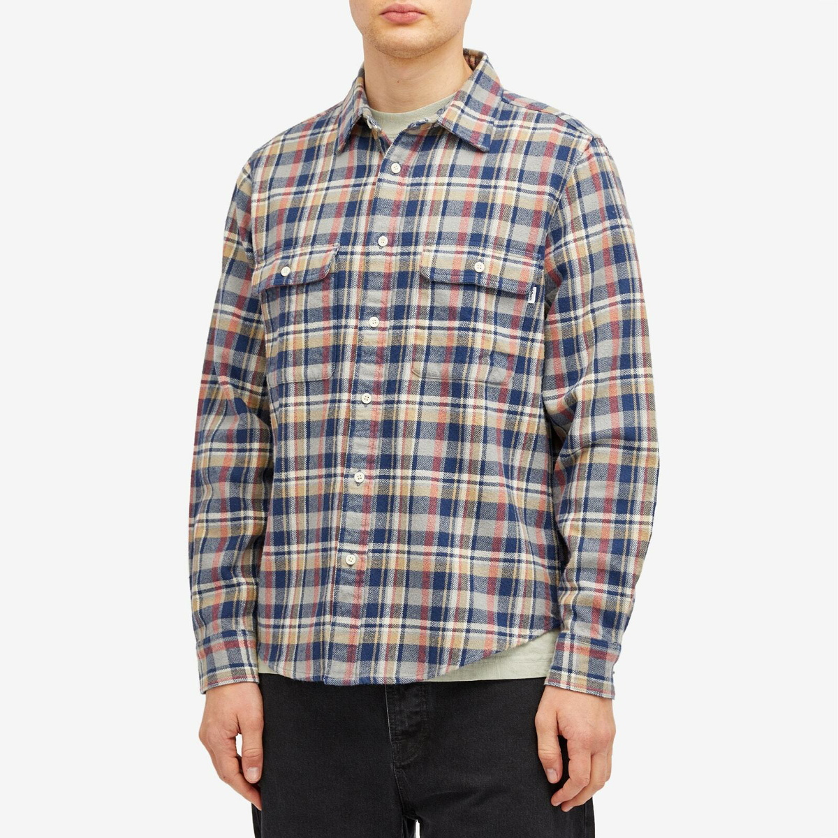 Adsum Men's Classic Plaid Work Shirt in Blue