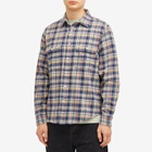 Adsum Men's Classic Plaid Work Shirt in Blue