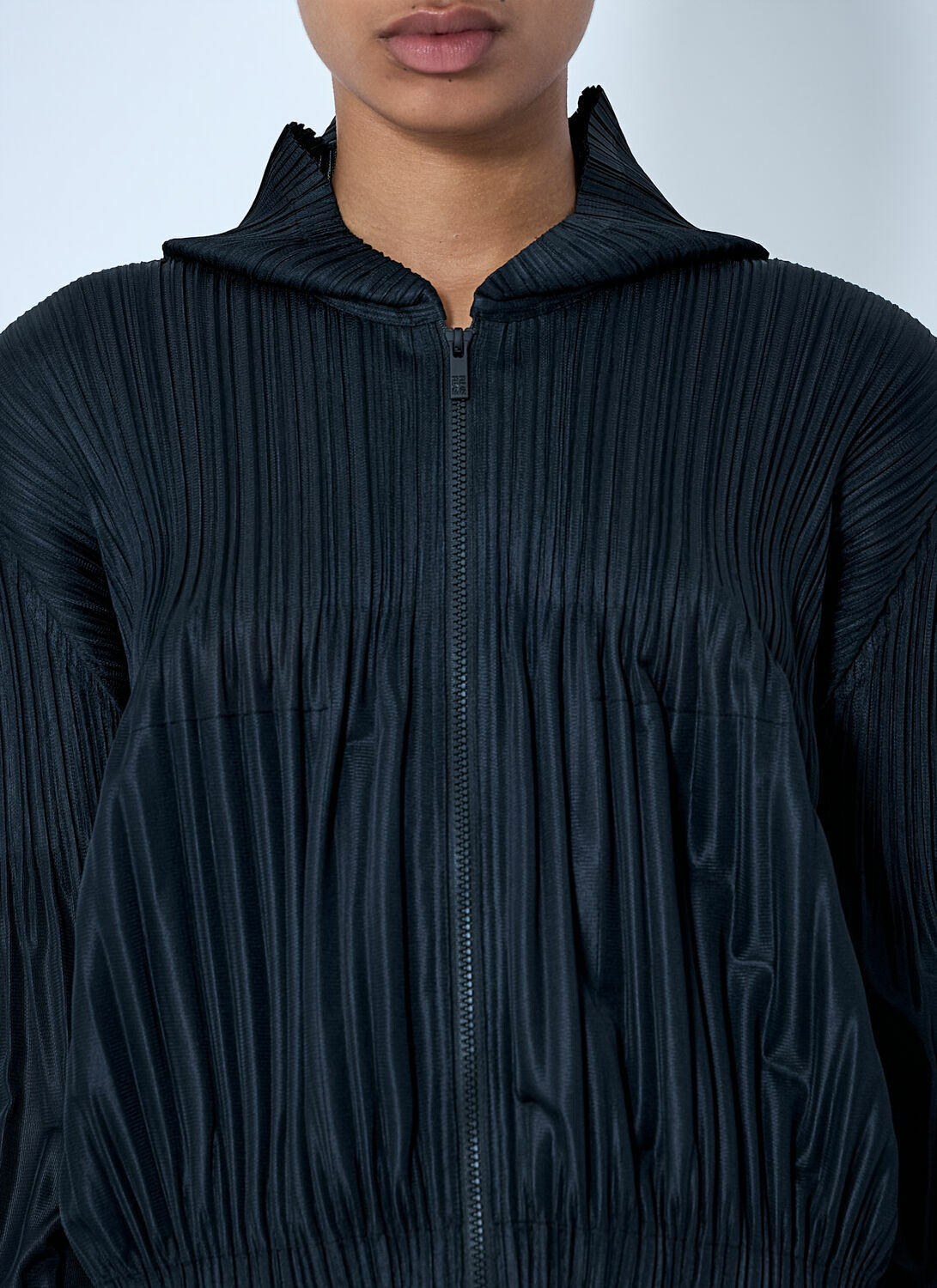Pleats Please Issey Miyake Pleated Zip-Up Jacket