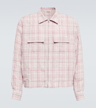 Auralee - Checked linen and silk blouson jacket