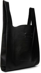 Maison Margiela Black Leather Flat Shopping Tote