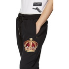 Dolce and Gabbana Black Crown Lounge Pants