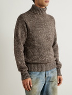 RRL - Wool, Cotton and Linen-Blend Rollneck Sweater - Brown