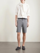 Canali - Straight-Leg Stretch Cotton-Blend Shorts - Gray