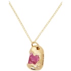 Bleue Burnham Gold and Pink The Rose Pendant Necklace