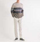 Altea - Striped Ribbed-Knit Sweater - Neutrals