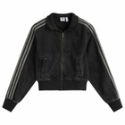Adidas Women's Adicolor Denim Track Top in True Black Denim