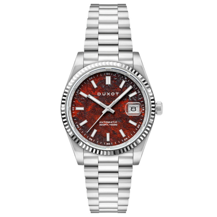 Photo: Duxot Marcel Automatic Red Dial Mens Watch DX-2059-BB