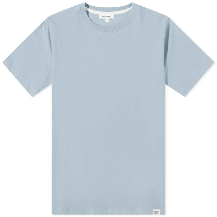 Photo: Norse Projects Men's Niels Standard T-Shirt in Silver Blue